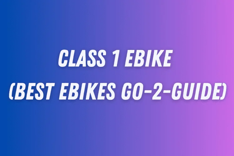 Class 1 eBike (Best eBikes Go-2-Guide)