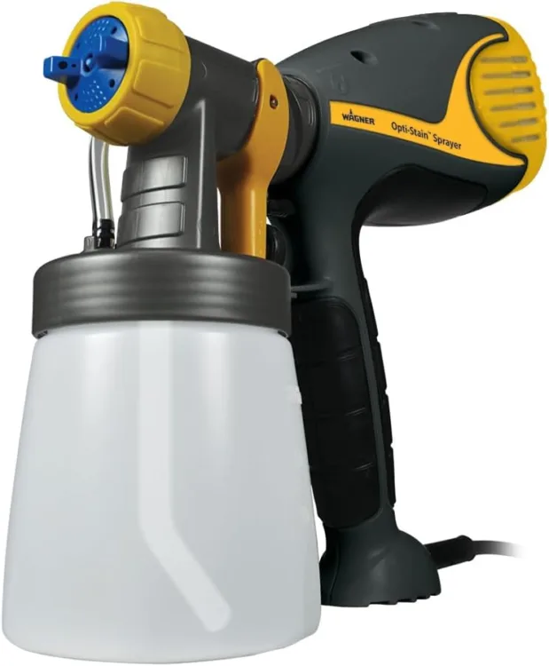 Wagner Spraytech 529015 Opti-Stain HVLP Sprayer, Yellow, Electric Paint Sprayer
